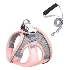 파스텔펫 파스텔 메쉬 반사광 하네스세트, 핑크