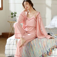 출산 수유 쓰리피스 임부복 실내복 세트