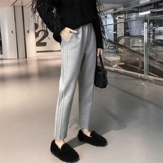 임산부 캐주얼 두꺼운 배기바지 팬츠