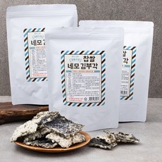 주일 찹쌀 네모 김부각, 70g, 3봉