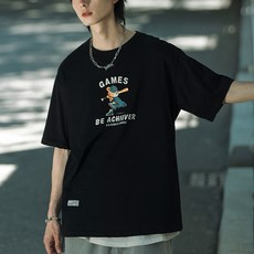 마켓A 남성용 베이스볼 베어 반팔 티셔츠