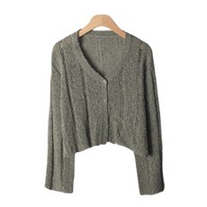 타미와플브이넥가디건