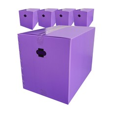 Plapap塑膠單層模型箱 中型, 5個, 紫色