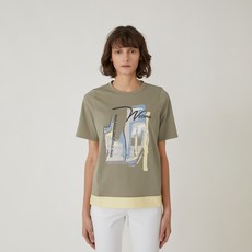 올리비아로렌 여성용 캐주얼 프린트 티셔츠 VVCASYM3476