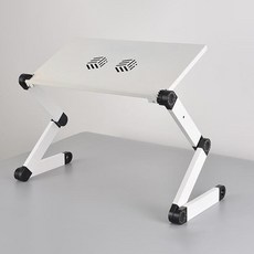 w에이블 높이조절 접이식 다리 노트북 컴퓨터 테이블 거치대 01 3, 흰색