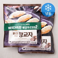 한만두 버섯 가득한 왕교자 (냉동), 231g, 2개