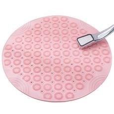 일상나눔 욕실 미끄럼방지 원형 발판 매트 55 x 55 cm, 핑크, 1개