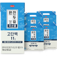 한미 완전두유 국산콩 고단백, 190ml, 64개