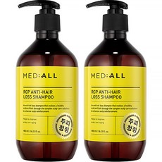메디올 알시피 안티로스 두피청정 탈모완화 샴푸 우디향, 2개, 480ml