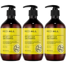 메디올 알시피 안티로스 두피청정 탈모완화 샴푸, 3개, 480ml