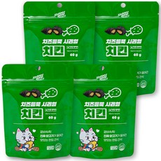 쉬즈곤 냠냠 치즈듬뿍 시리얼 60g 고양이 간식, 치킨, 4개
