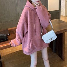 폼폼 러블리 폭신폭신한 플러피 임산부 루즈핏 후드티