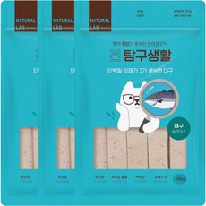 네츄럴랩 강아지 견탐구생활 슬라이스 간식 100g, 대구, 3개