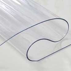 예피아 PVC 라운드 테이블매트, 투명매트2mm, 80cm x 140cm x 2mm