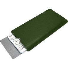 리빙홈디테일 키보드 가죽 방수 파우치, 다크그린 + 실버, 1개