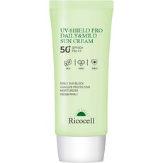 리코셀 유브이 쉴드 프로 데일리 앤 마일드 선크림 SPF50+ PA+++, 70ml, 1개