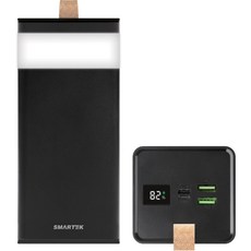 스마텍 고속충전 50000mAh LED 랜턴 보조배터리, STPB-PD50, 블랙