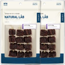 네츄럴랩 우피꼬치 강아지간식, 소고기, 100g, 2개