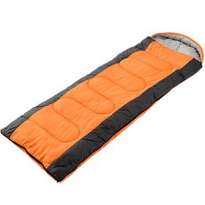 브루이 캠핑 오른쪽 지퍼 고급 침낭 1kg, 오렌지, 1개