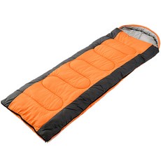 브루이 캠핑 오른쪽 지퍼 고급 침낭 2kg, 오렌지, 1개