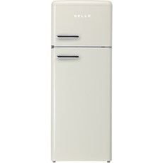 BELLE 레트로 글라스 소형 냉장고 211L 방문설치, 크림, RD22ACM