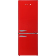 BELLE 레트로 글라스 소형 냉장고 250L 방문설치, 레드, RC27ARD