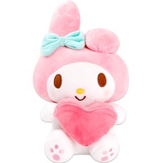산리오 캐릭터즈 하트 봉제인형 마이멜로디, 35cm, 혼합색상