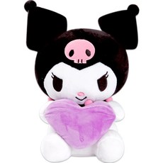 산리오 캐릭터즈 하트 봉제인형 쿠로미, 혼합색상, 30cm