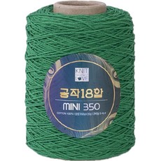 공작표 순면 색사 18합 미니 350 뜨개실, 207그린, 1개 207 그린