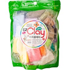 지퍼백 이지 클레이 24색, 혼합색상, 480g, 1개