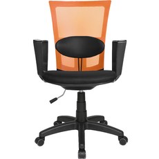체어포커스 바른자세 블랙바디 의자 M300 대요추형, 메쉬 오렌지