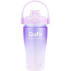 QUIFIT Health Tritan 彩虹搖搖瓶 Q11, 紫色 粉色, 1L