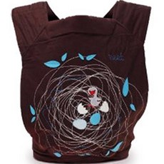 JOY MULTI 新生兒花朵刺繡圖案背帶, 鳥巢款