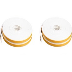 yoromkorom 門縫橡膠密封條 JW03 白色 E型, 2個