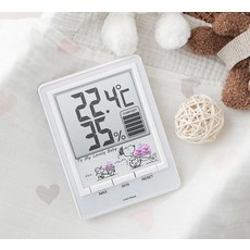 스누피 드레텍 수레하트디자인 디지털 온습도계, 혼합색상, 1개