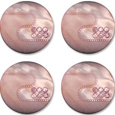 고급 큐빅 가디건 코트 단추 30mm, 보석1(인디핑크), 4개
