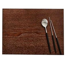 한샘 우드 테이블 매트 겸 쟁반, 월넛, 40 x 29.5 cm