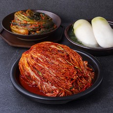 모산 매운실비 포기김치 3kg + 동치미 2kg + 갓김치 2kg 세트, 1세트