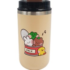 릴팡 미니니 라떼 실리콘캡 캡슐 스텐텀블러, 350ml, 혼합색상