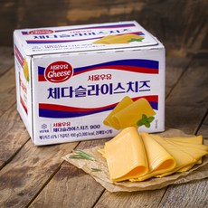 서울우유치즈 체다 슬라이스 25매입 x 2개, 900g, 1개