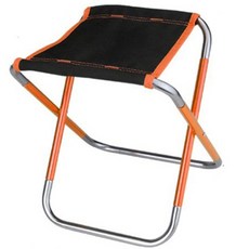 데이즈온샵 휴대용 접이식 낚시 간이 의자 소형, 오렌지, 1개