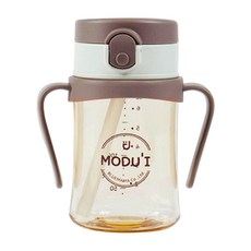 블루마마 모두아이 리뉴얼 원터치 빨대컵 200ml, 베이지, 1개