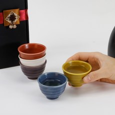 月鹽韓國產陶瓷螺殼燒酒杯 5個入組, 1套, 5個燒酒杯