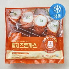 더오담 통치즈 돈까스 에어프라이어 3입 (냉동), 465g, 1개