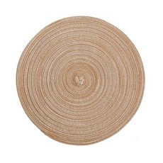 가정용 테이블 모시 천 매트, 커피색, 지름 38cm