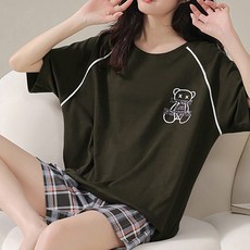 에이원 커플용 러블리베어 반팔 잠옷 상하세트