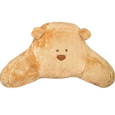디에스 곰돌이 자동차 목 허리 보호 쿠션 등쿠션, 브라운, 1개