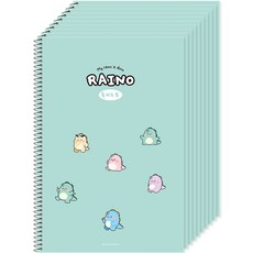 POPO FANCY Rhino小學閱讀筆記本, 薄荷, 10個