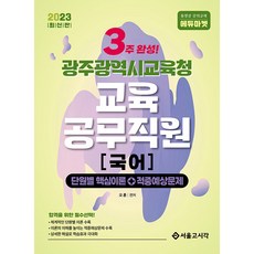 2023 New 3주완성 광주광역시교육청 교육공무직원 국어, 서울고시각