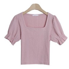 [1+1][무배]소솜 배색 스퀘어넥 기본핏 티셔츠(4color)F-203-추천-상품